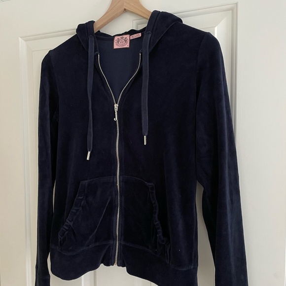 Juicy Couture // Zip Up Velour Sweatshirt Hoodie - Picture 2 of 5